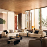 New modern simple imported technology flannel combination random combination module sofa